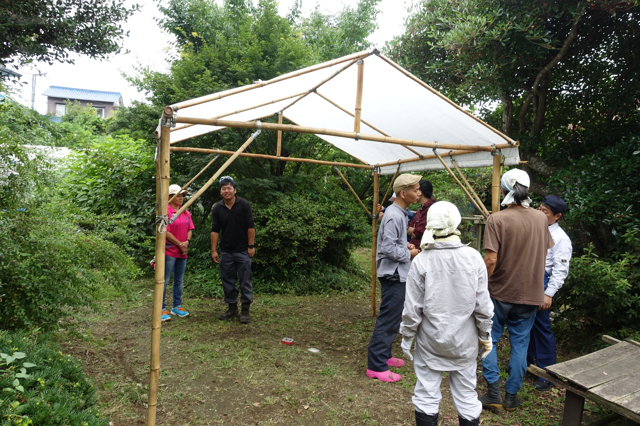 竹テントの作り方を学んできた 田舎暮らしにあこがれて