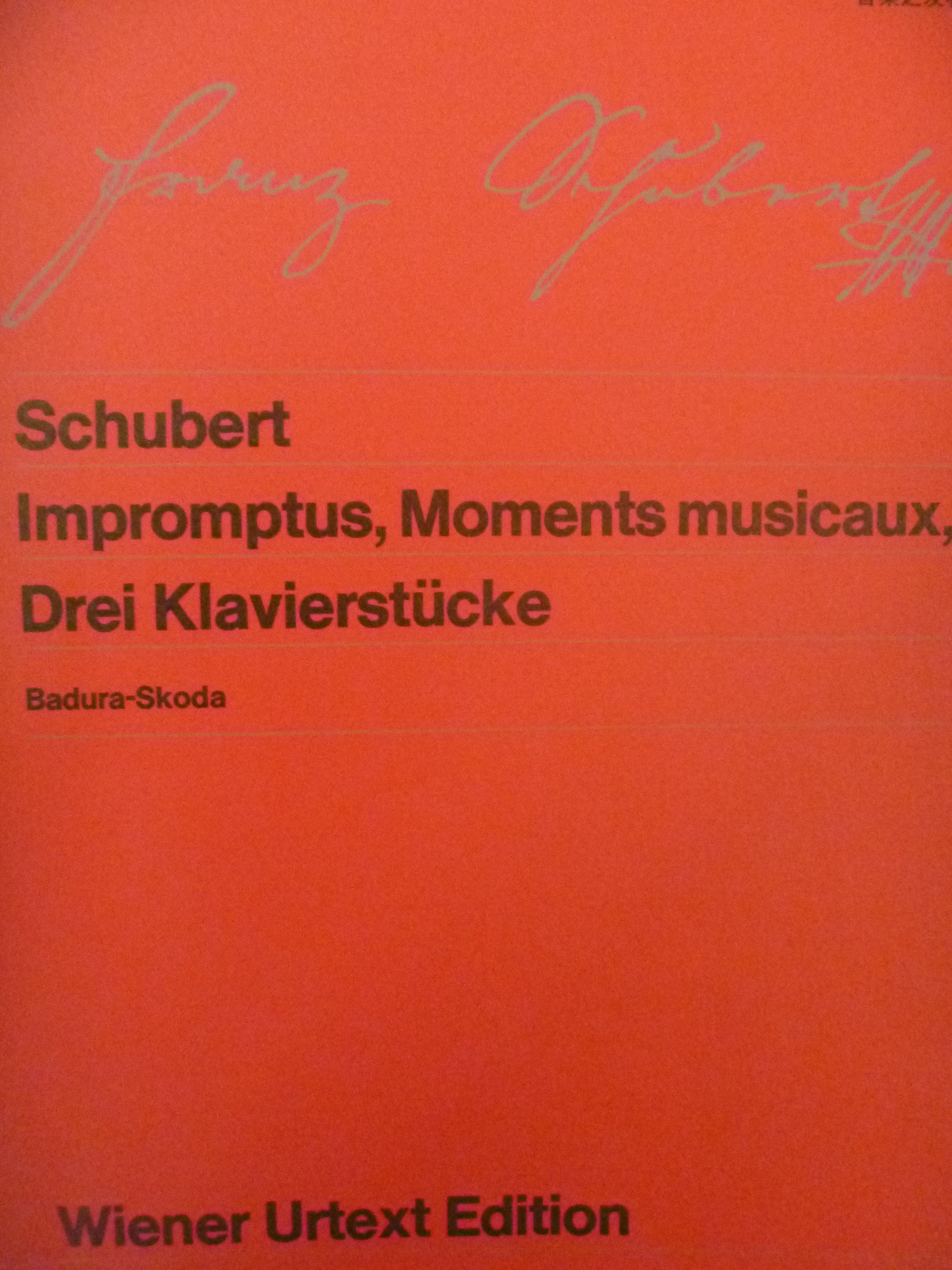 シューベルト ３つのピアノ曲（即興曲） D.946/Schubert 3